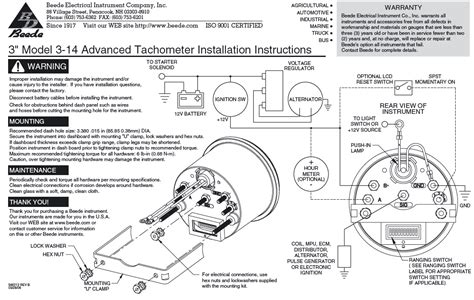 Vdo Marine Tachometer Wiring Diagram - IOT Wiring Diagram