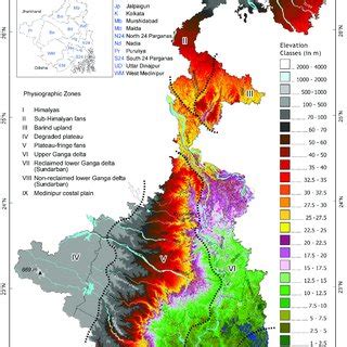 West Bengal: Geology and groundwater yield zones. Zones I-IX indicate ...