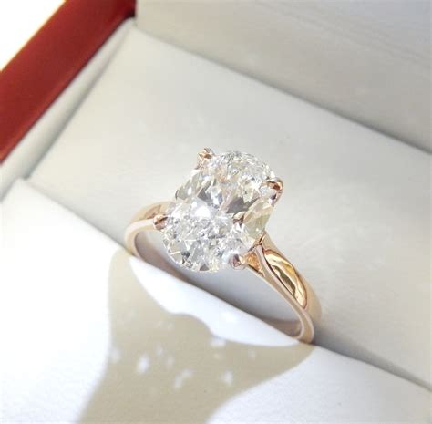 Oval Diamond Rose Gold Solitaire Engagement Ring - DiamondNet