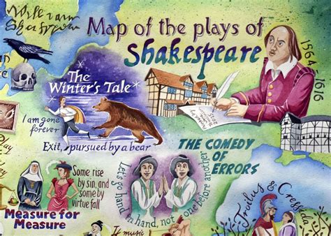 Map of the plays of Shakespeare | Shakespeare plays, Shakespeare, Winter's tale