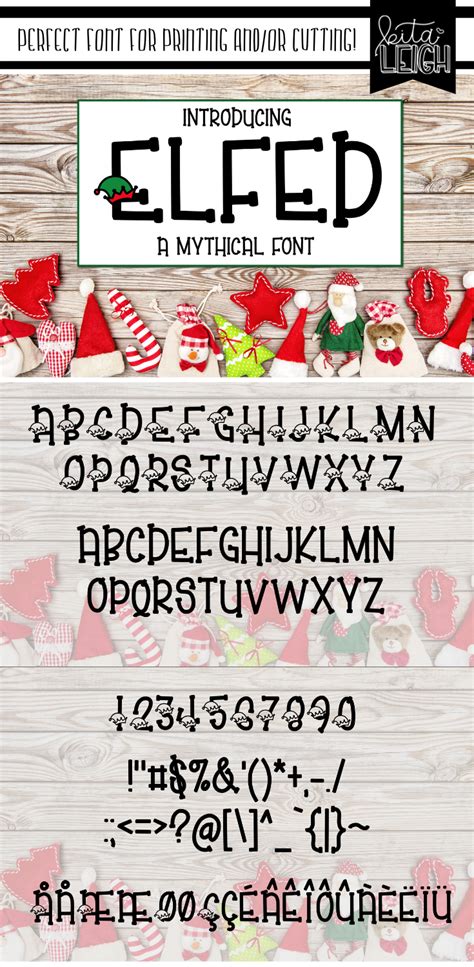 Elfed (41889) | Christmas | Font Bundles | Christmas fonts, Elf font ...