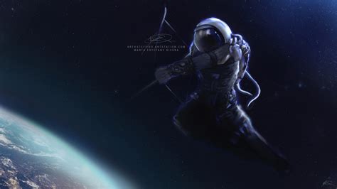 Digital Painting Outer Space Astronaut on Behance