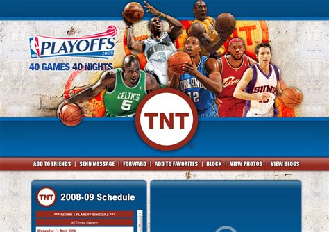 NBA on TNT 2008 Playoffs Myspace Page | Daddy Design