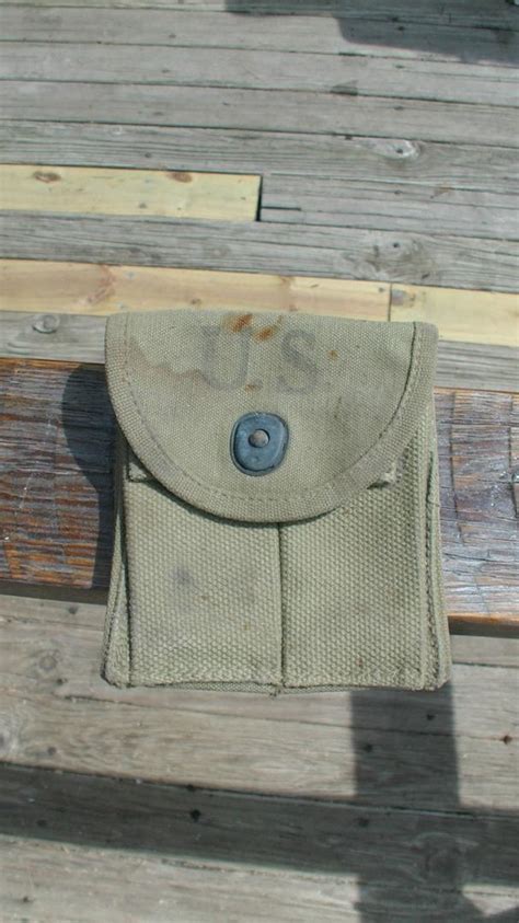 USGI WW2 Ammo Pouch Carbine Colt 1911 Dated 1943 | #1868778306