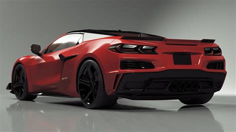 3D Chevy Corvette Z06 2023 Cabriolet Red - TurboSquid 2099633