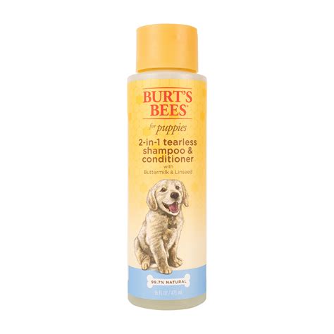 Burt's Bees Natural Pet Care Tearless 2 in 1 Puppy Shampoo and Conditioner with Buttermilk and ...