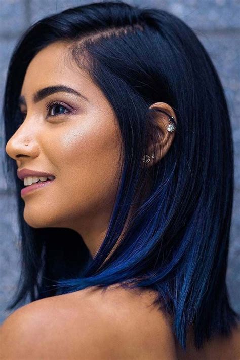 Embrace The Magnetic Beauty Of Blue Black Hair Trend | Color de cabello ...