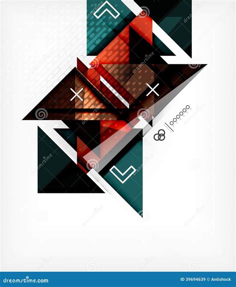 Triangles Template For Brochure | Booklet Stock Illustration - Image ...