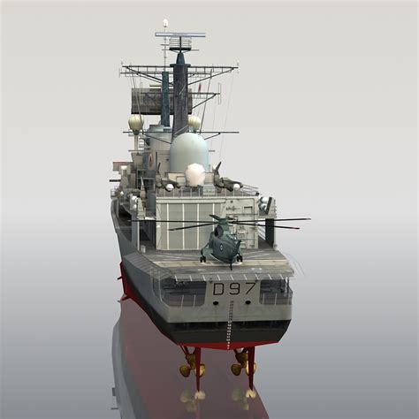 hms edinburgh d97 type 3d model