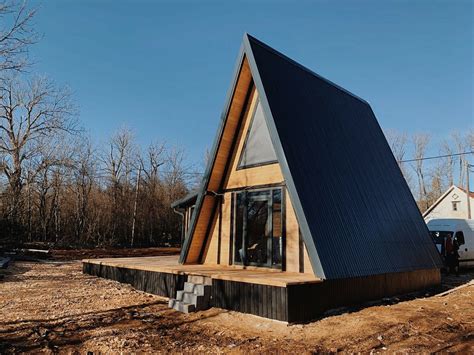 A-FRAME cabin house | A frame cabin, Building a small cabin, Cabin homes