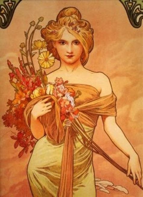 Art Nouveau Art ALPHONSE MUCHA ART Print the Bouquet - Etsy