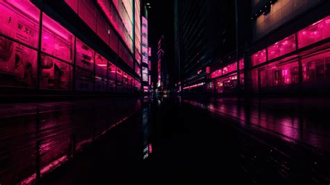 Tokyo Street Photography Pink Neon Lights 4K Wallpaper - Download Free ...