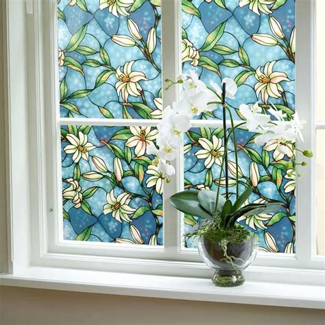 Privacy Window Film Decorative Stained Glass Window Film Stained Glass ...