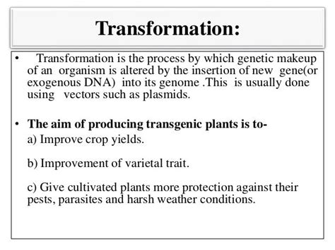 Gene transformation methods