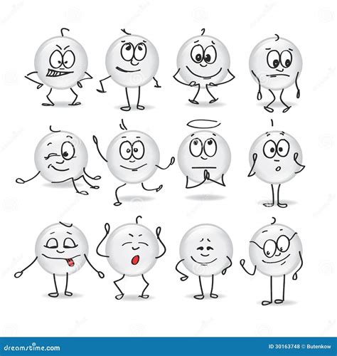 Vector Smiley Emotions Moods Royalty Free Stock Photos - Image: 30163748