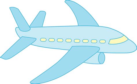 Little Blue Airplane - Free Clip Art