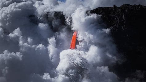 Cascade of Lava - Volcano Photography - Hawaii Big Island