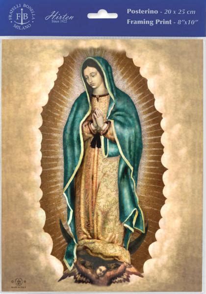 Our Lady of Guadalupe in Green Tilma Print - Sold in 3 Per Pack