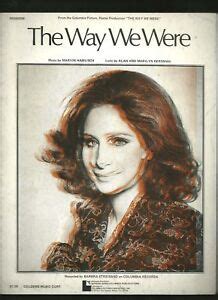 Barbra Streisand The Way we Were photo Sheet Music 1973 | eBay