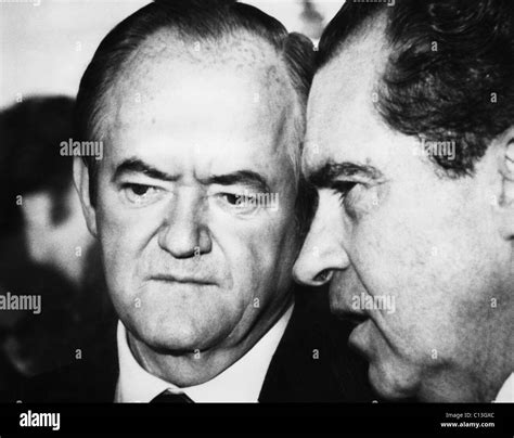 1969 US Presidency. Vice President Hubert Humphrey and President Richard Nixon, September, 1969 ...