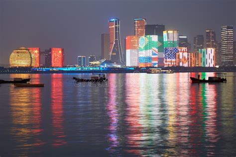 Hangzhou Skyline, Zhejiang, China Stock Photo - Image of show ...