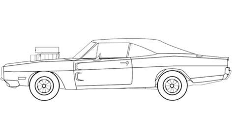 Dodge Charger RT Hot Rod coloring page | Free Printable Coloring Pages