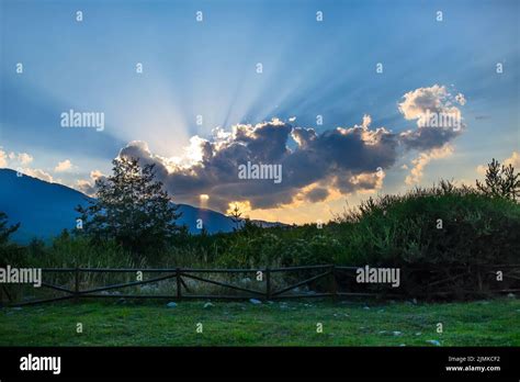 Summer sunset scene Stock Photo - Alamy