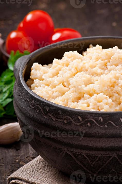 Wheat tasty porridge 7228001 Stock Photo at Vecteezy