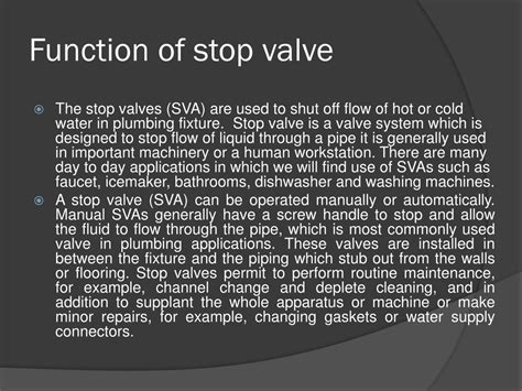 PPT - Stop Valve-Types and Working PowerPoint Presentation, free ...