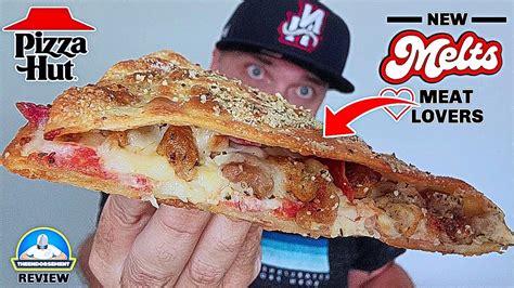 Pizza Hut® Melts Review! 🍕🥓🐖🐄 | Meat Lover's Melt | theendorsement - YouTube