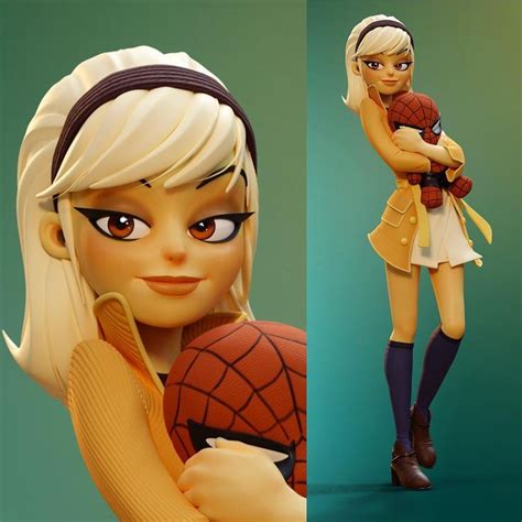 two different images of a woman holding a spider - man doll, one with ...