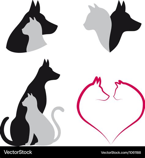 Cat and dog Royalty Free Vector Image - VectorStock