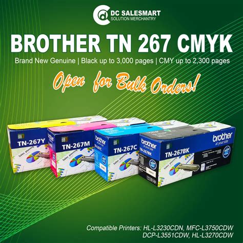 ⭐⭐⭐⭐⭐ Original Brother Toner TN-267 High Yield TN267 TN 267 for HL-L3230CDN HL-L3270CDW DCP ...