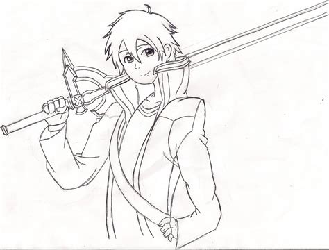 Kirito Sword Drawing at GetDrawings | Free download