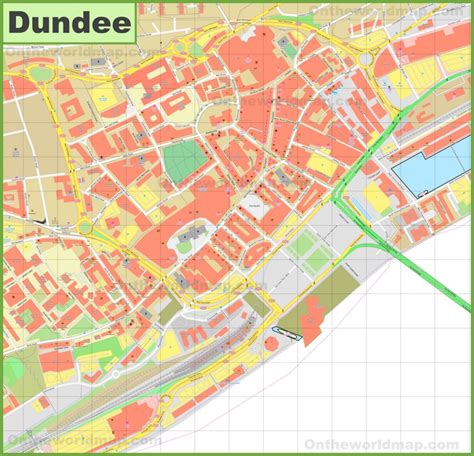 Dundee city centre map - Ontheworldmap.com