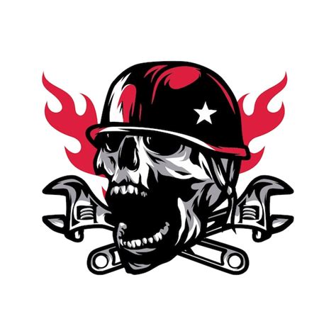 Premium Vector | Skull ghost rider road vector logo design illustration