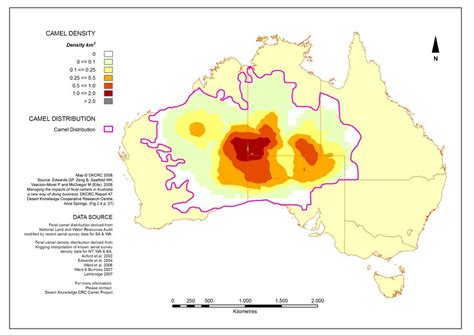 Population Density of Camels in Australia (x-post /r/Australia) [1024 × ...