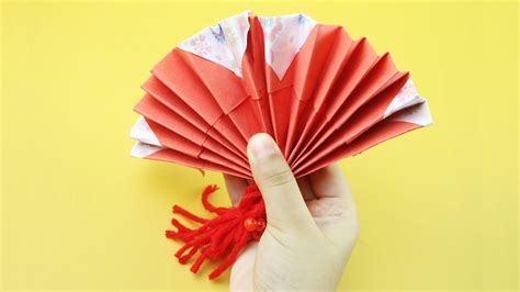 Paper Fan Tutorial - Nice Hand Fan of Paper - Origami Fan & Pattern Paper Fan - YouTube