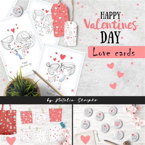 Happy Valentines Day. Love cards. – MasterBundles