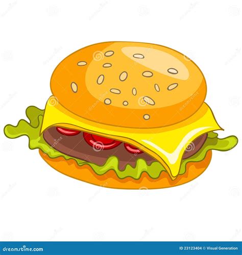 Cartoon Food Hamburger Stock Images - Image: 23123404