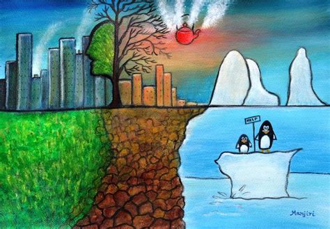 Global warming and climate change- a issue we cannot ignore. Painting by Manjiri Kanvinde ...