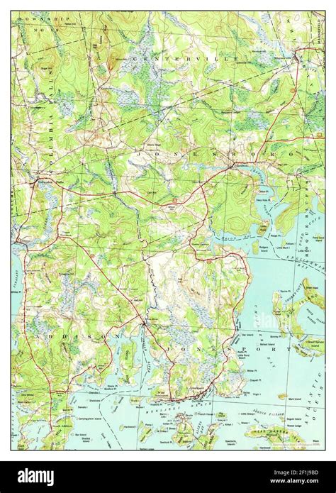 Columbia Falls, Maine, map 1942, 1:62500, United States of America by ...