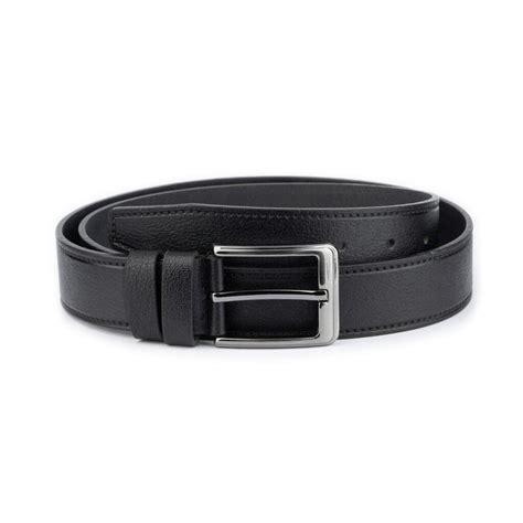 Buy Mens Black Genuine Leather Belt With Buckle - LeatherBeltsOnline.com