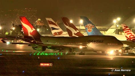 Night Plane Spotting at LAX - YouTube