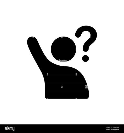 Raise your hand to ask black vector icon Stock Vector Image & Art - Alamy