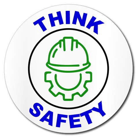 Safety Hard Hat Decal | Think Safety Sticker – Accent Signs & Graphics- Hard Hat Decals