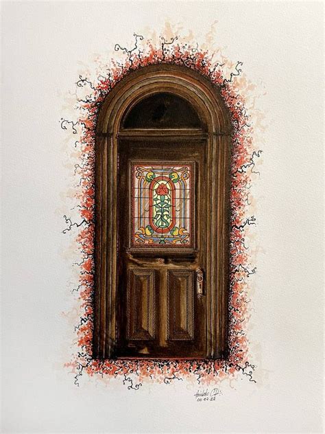 House of Victor Creel door Painting by Humberto C Pornaro | Saatchi Art ...