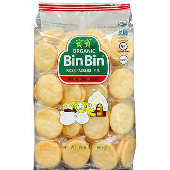 Bin Bin Organic Rice Crackers, 2 pack, 64 ct | Costco