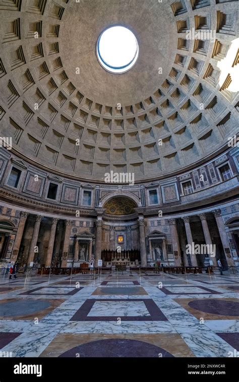 The Pantheon Interior Dome, Rome, Italy Stock Photo - Alamy