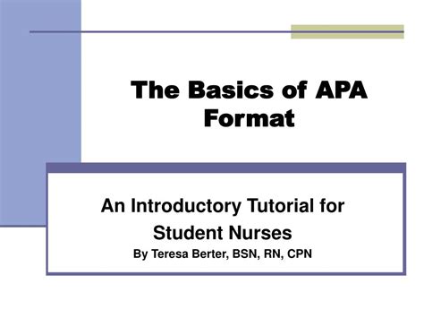 Apa Format For Powerpoint